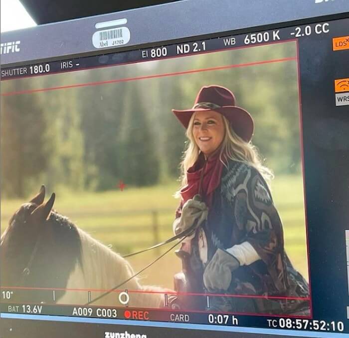 A photo from the set of Misletoe in Montana.
