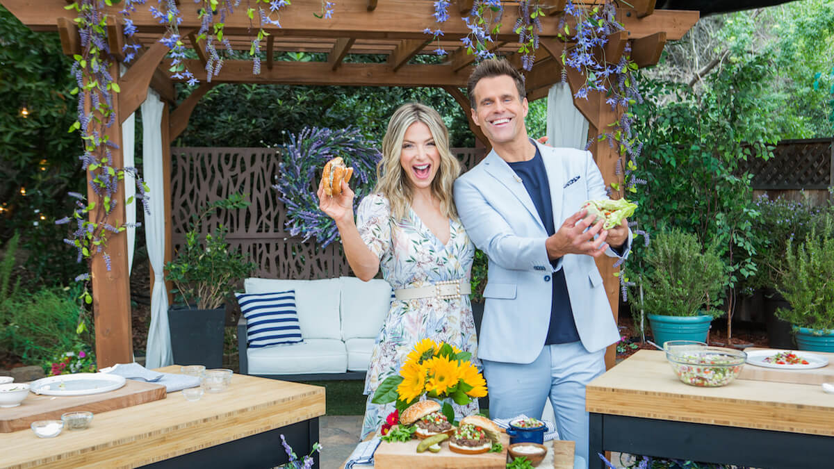 Debbie Matenopoulos and Cameron Mathison on Hallmark Channel's Home and Family.