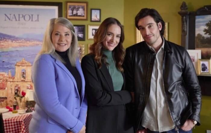 Lorraine Bracco, Melanie Scrofano, and Daniel di Tomasso in Hallmark Channel's Welcome to Mama's