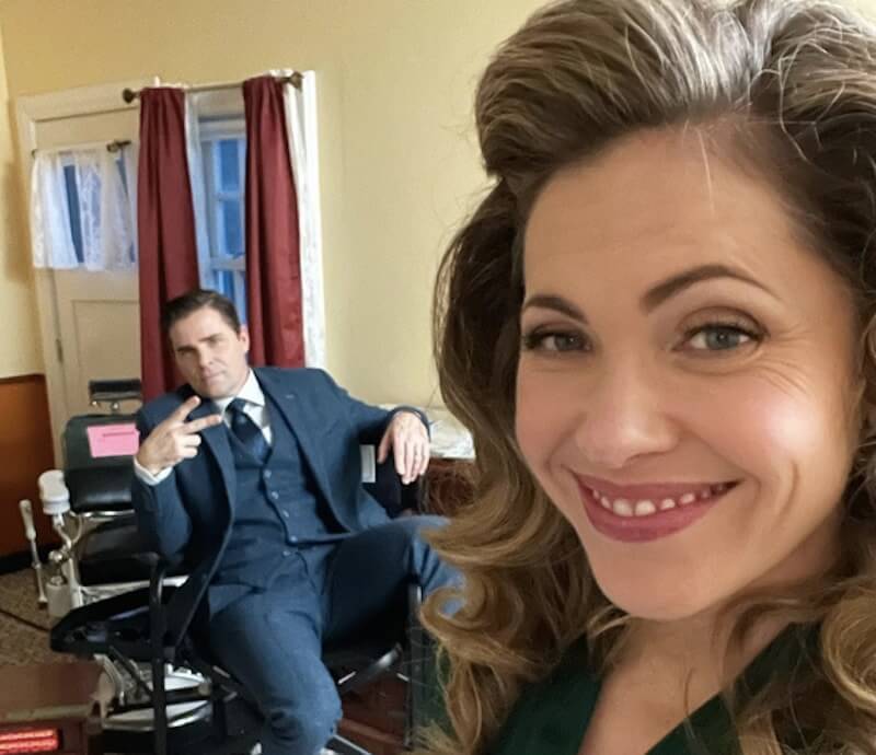 Cast members share pics and videos from the set of Season 10 of When Calls the Heart